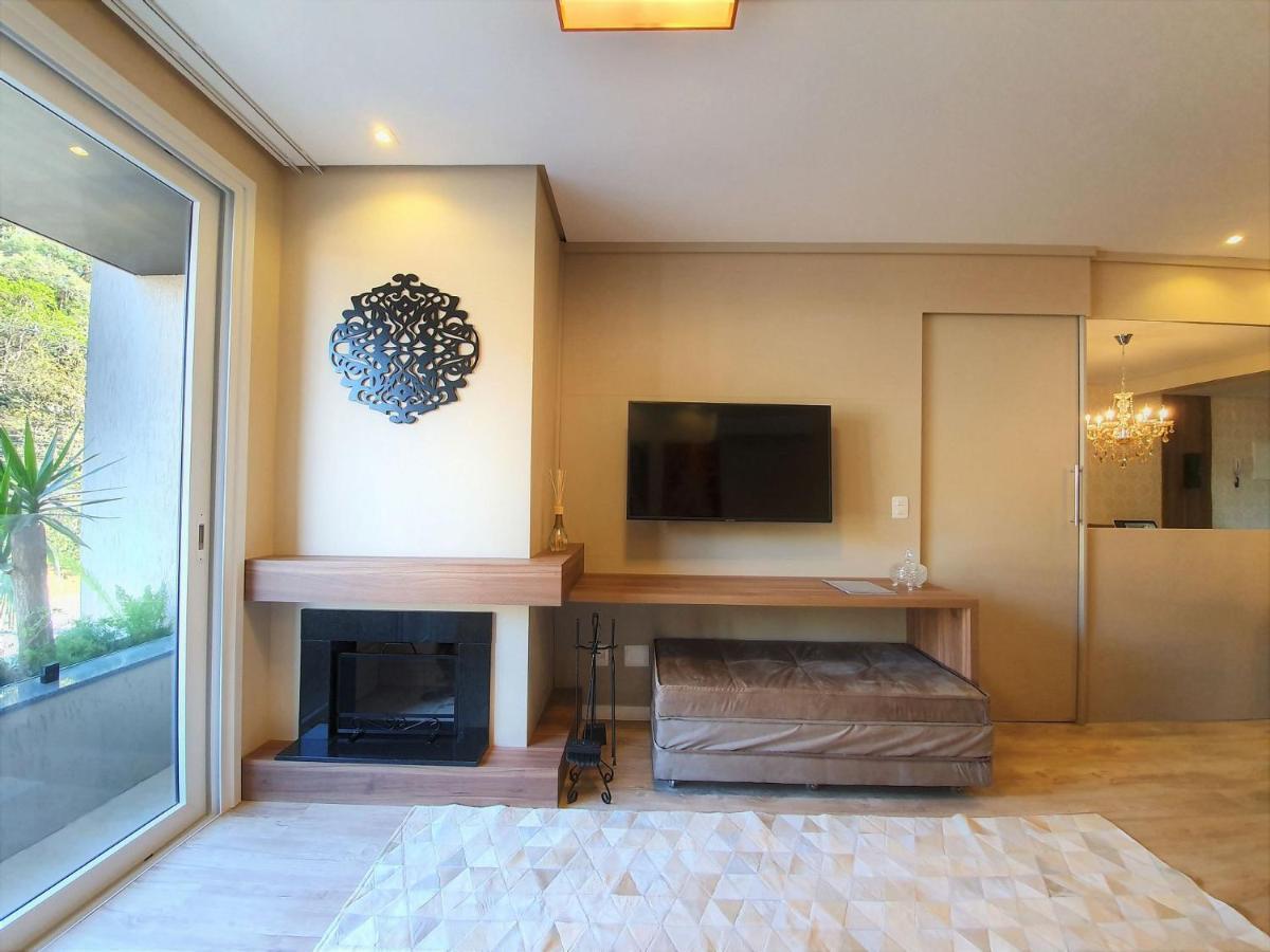 Apto Luxo 800M R. Coberta | 2 Suites | Mobiliado Gramado Dış mekan fotoğraf