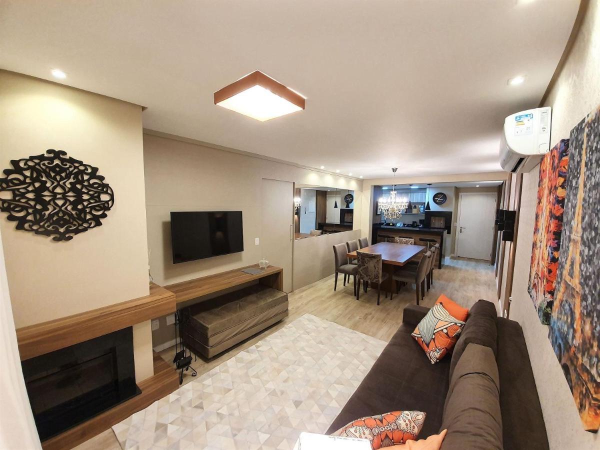 Apto Luxo 800M R. Coberta | 2 Suites | Mobiliado Gramado Dış mekan fotoğraf