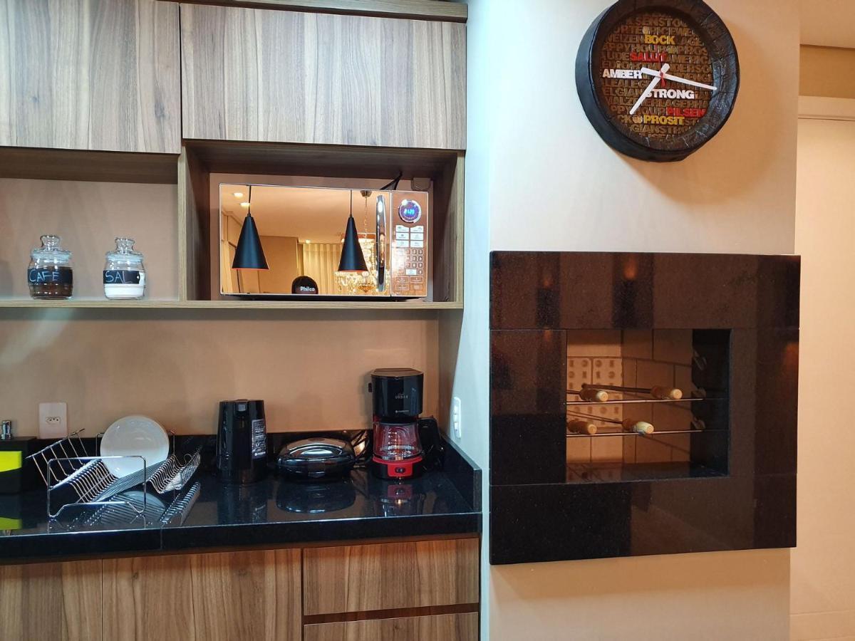 Apto Luxo 800M R. Coberta | 2 Suites | Mobiliado Gramado Dış mekan fotoğraf