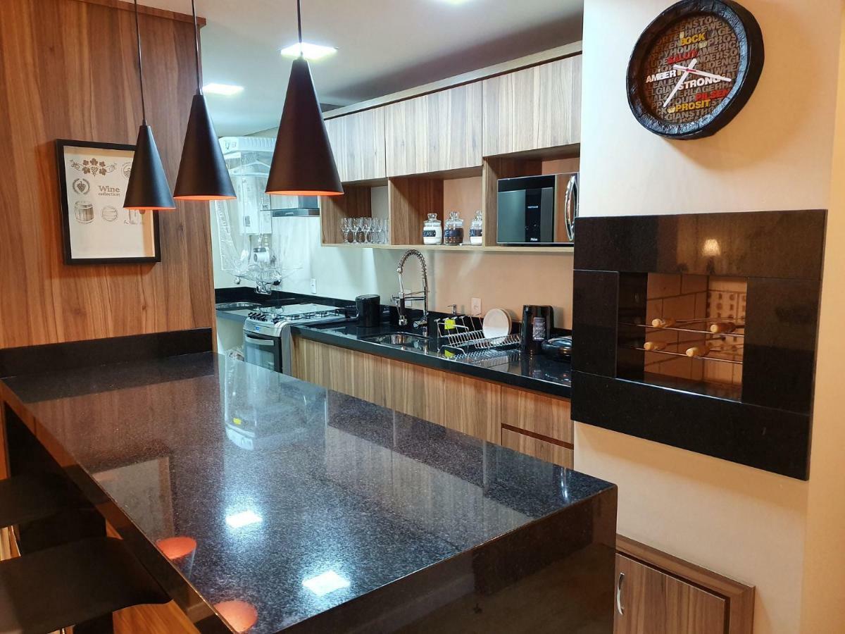 Apto Luxo 800M R. Coberta | 2 Suites | Mobiliado Gramado Dış mekan fotoğraf